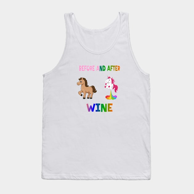 Before and after wine Tank Top by A Zee Marketing